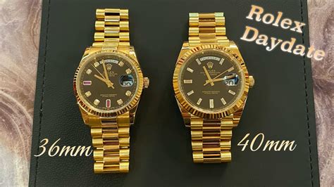 rolex daydate 36 or 40mm diffrrence